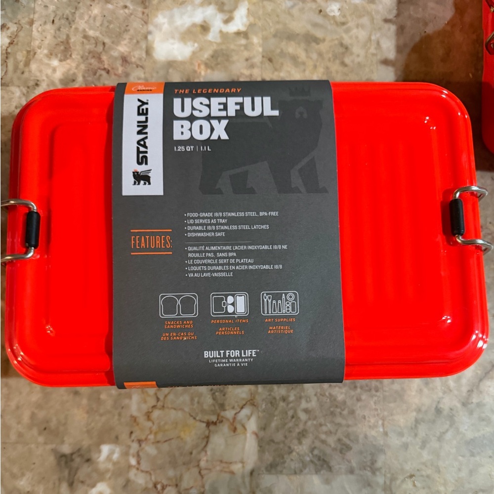 Stanley Neon Orange useful Box 1.25 qt